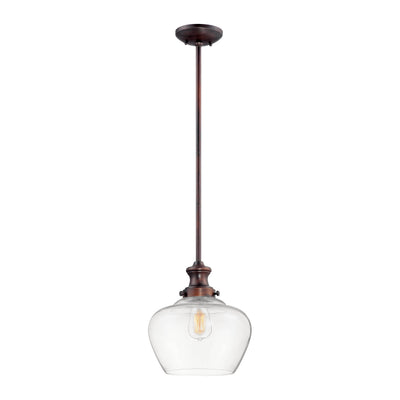 13.5''  Rubbed Bronze 1 Light Pendant