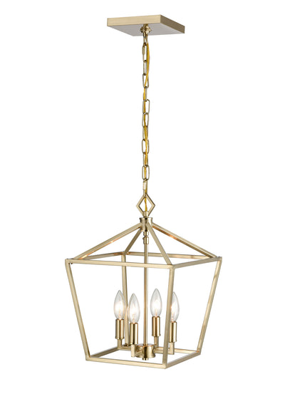 18'' Corona Modern Gold 4 Light Pendant