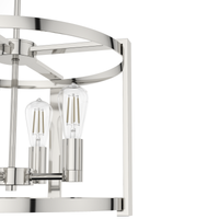 Astwood 18-inch 4-light Polished Nickel Drum Chandelier