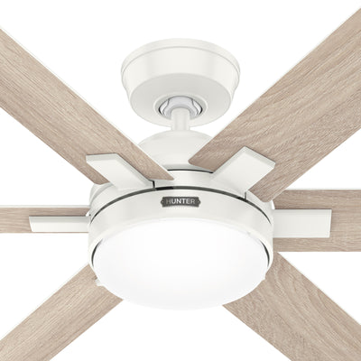 52 inch Georgetown ENERGY STAR® HunterExpress Fresh White Ceiling Fan with LED Light Kit and Handheld Remote