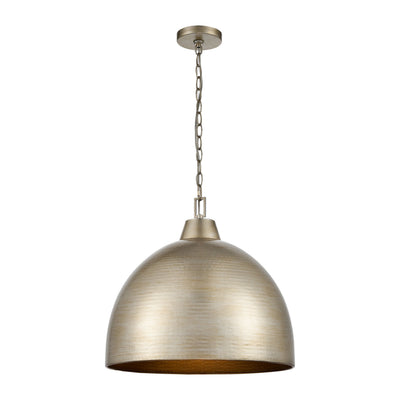 17'' Arrco Antique Silver Leaf 3 Light Pendant