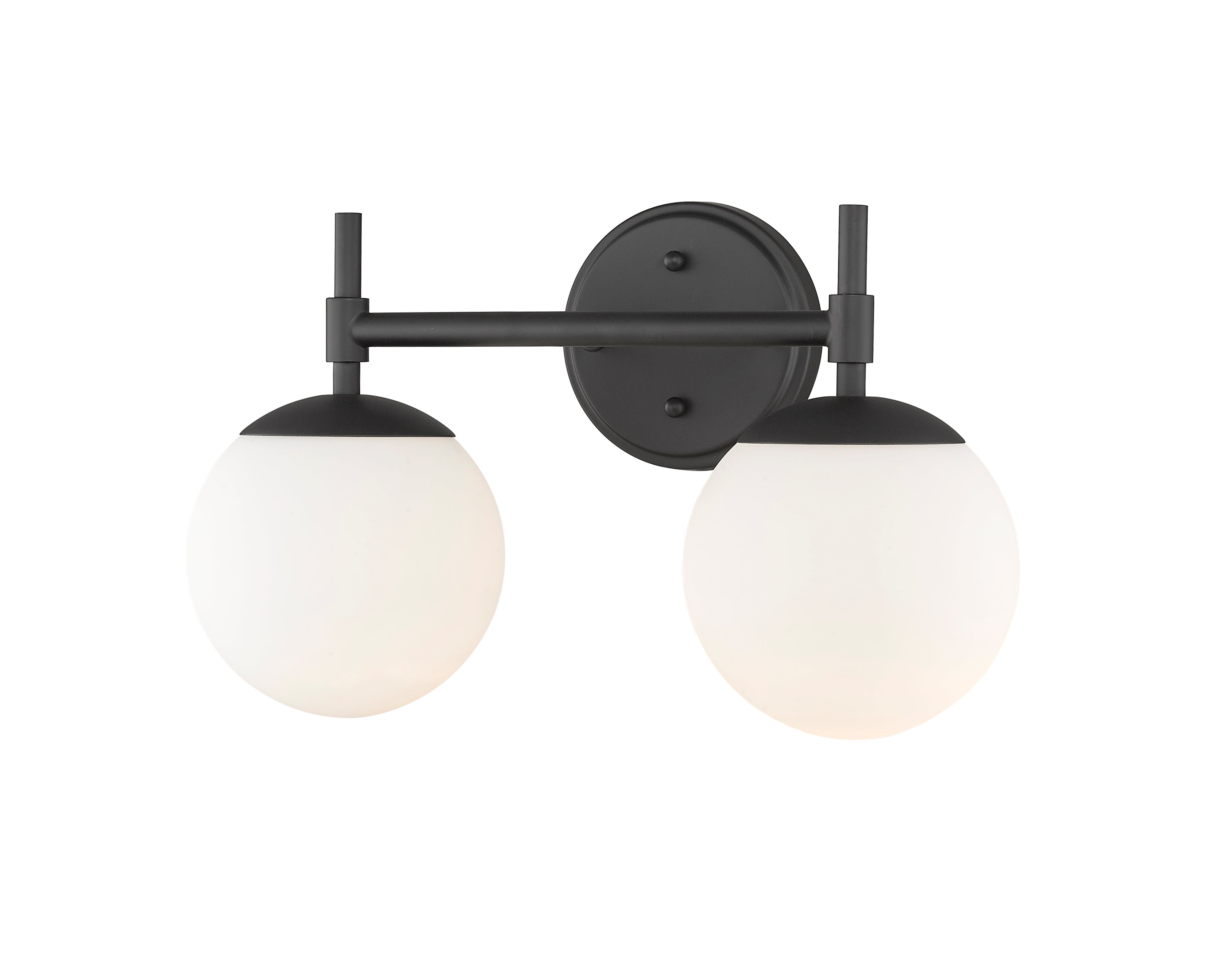 15.5''  Matte Black 2 Light Bath Vanity