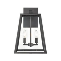 11'' Grant Powder Coated Black 2 Light Wall Sconce