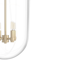 Sacha 14-inch 4-light Alturas Gold Lantern Pendant with Clear Glass