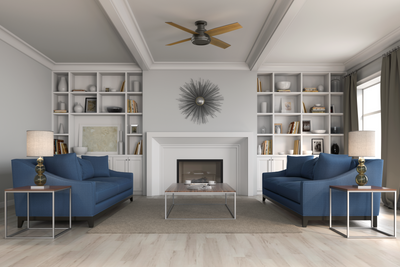 52 inch Dempsey Noble Bronze Low Profile Ceiling Fan and Handheld Remote