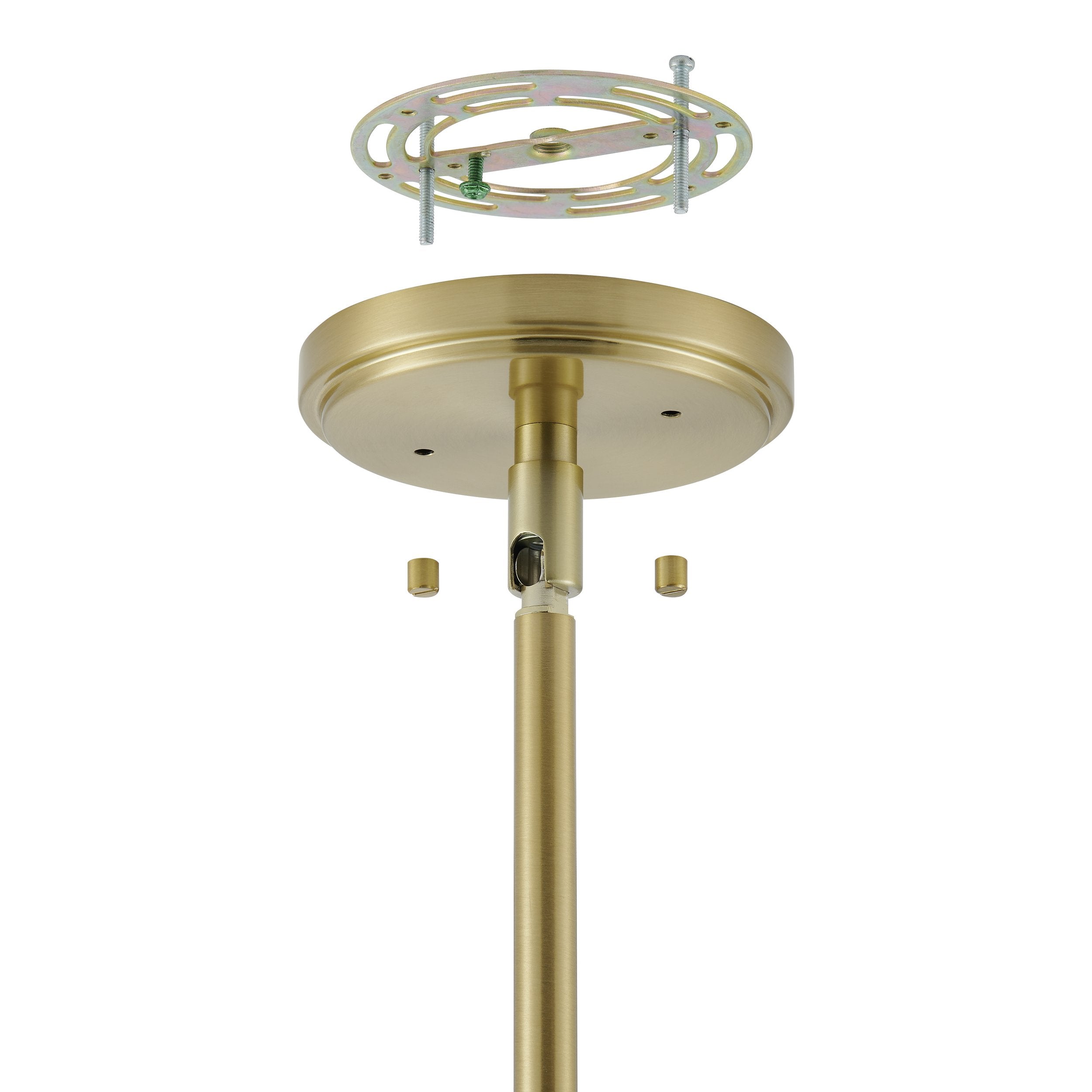 Helena 42-inch 6-light Brushed Gold Chandelier with Clear Acrylic Shades