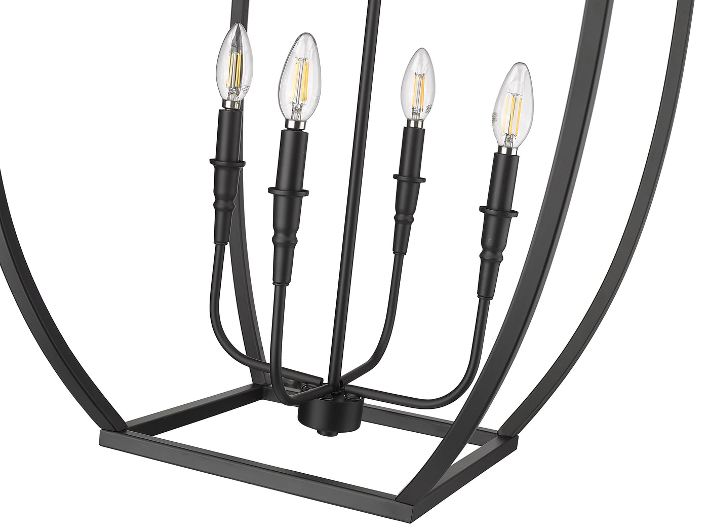 36.87'' Kelsey Matte Black 4 Light Pendant