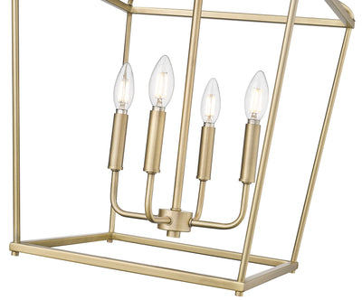 21'' Nellita Vintage Brass 4 Light Pendant