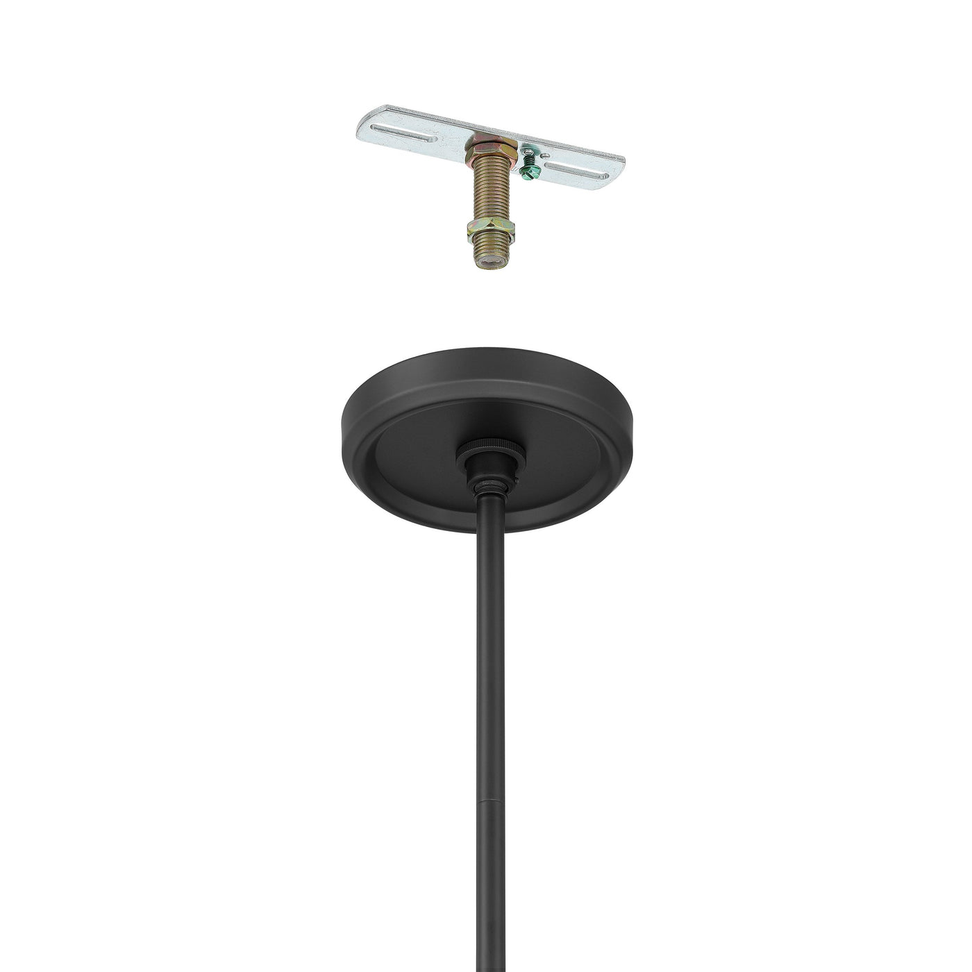 Agate 15-inch 3-light Matte Black Pendant Light with Opal Glass Shade