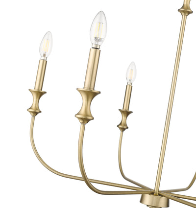 25'' Savanne Vintage Brass 6 Light Chandelier