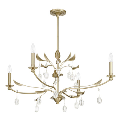 Presley 36-inch 4-light Champagne Gold Chandelier with Clear Glass Drops