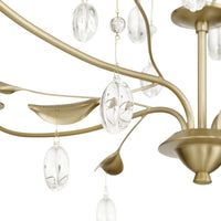 Presley 36-inch 4-light Champagne Gold Chandelier with Clear Glass Drops