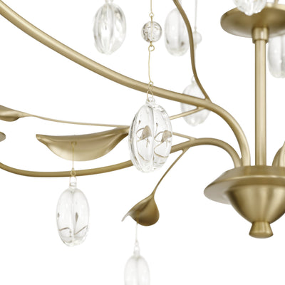 Presley 36-inch 4-light Champagne Gold Chandelier with Clear Glass Drops