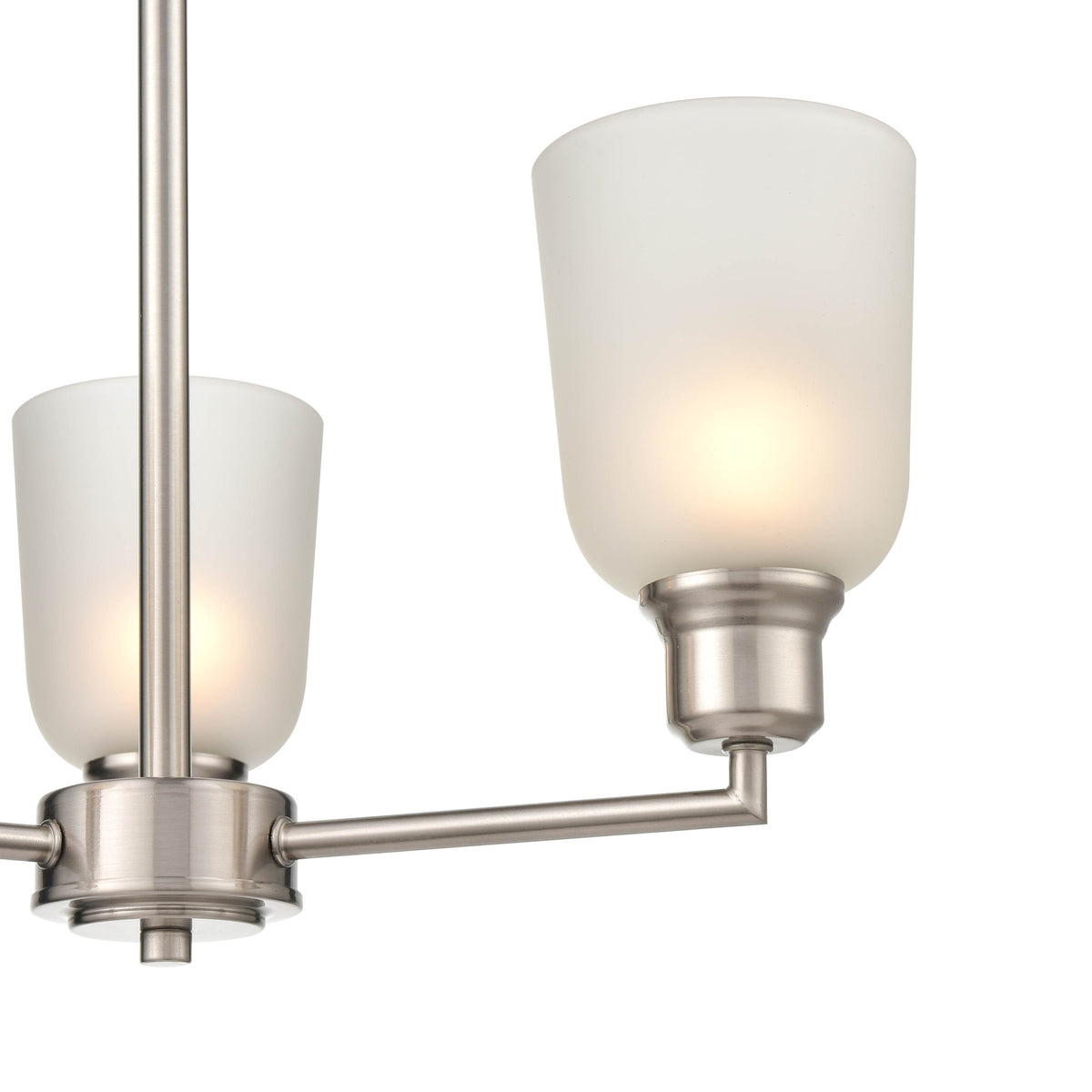 53.22'' Amberle Brushed Nickel 3 Light Chandelier