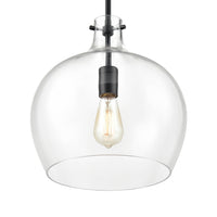 13-inch Matte Black 1-Light Pendant Light