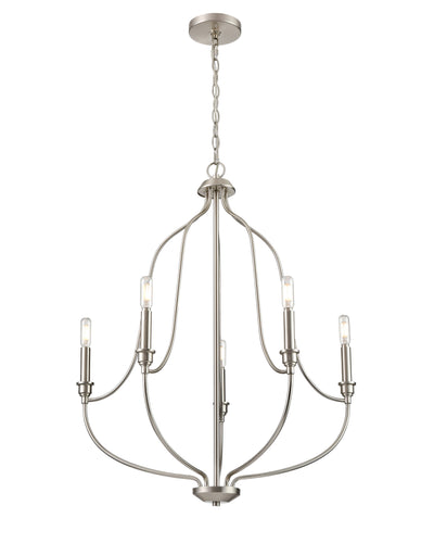31'' Senoia Brushed Nickel 5 Light Chandelier