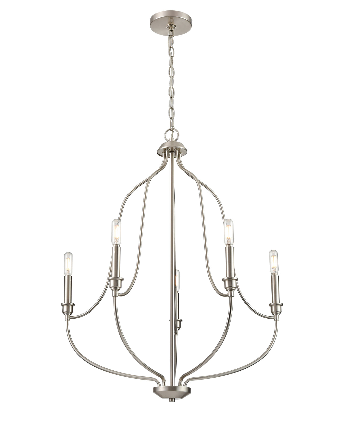 31'' Senoia Brushed Nickel 5 Light Chandelier
