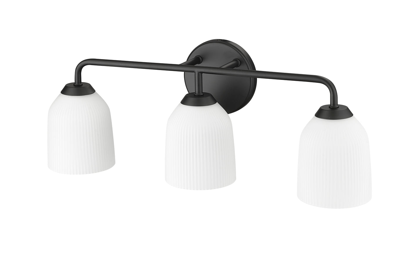 22.75'' Norah Matte Black 3 Light Bath Vanity