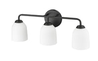 22.75'' Norah Matte Black 3 Light Bath Vanity