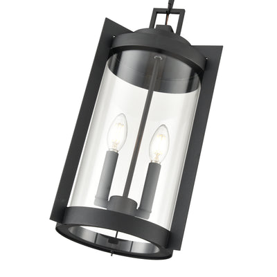 18'' Ellway Textured Black 2 Light Hanging Lantern