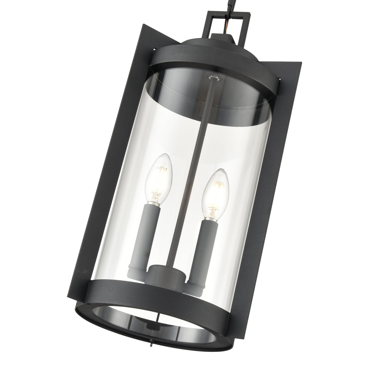 18'' Ellway Textured Black 2 Light Hanging Lantern
