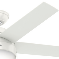 46 inch Anslee Fresh White Ceiling Fan with LED Light Kit and Pull Chain