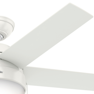 46 inch Anslee Fresh White Ceiling Fan with LED Light Kit and Pull Chain