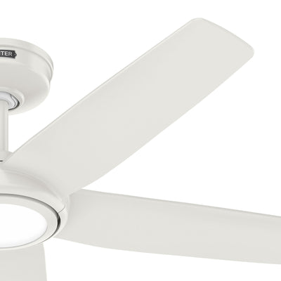 44 inch Zentech Wi-Fi ENERGY STAR® Fresh White LED Damp Rated Ceiling Fan Handheld Remote