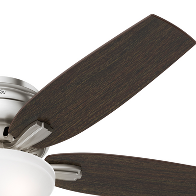 52 inch Newsome Brushed Nickel Low Profile Ceiling Fan with LED Light Kit and Pull Chain