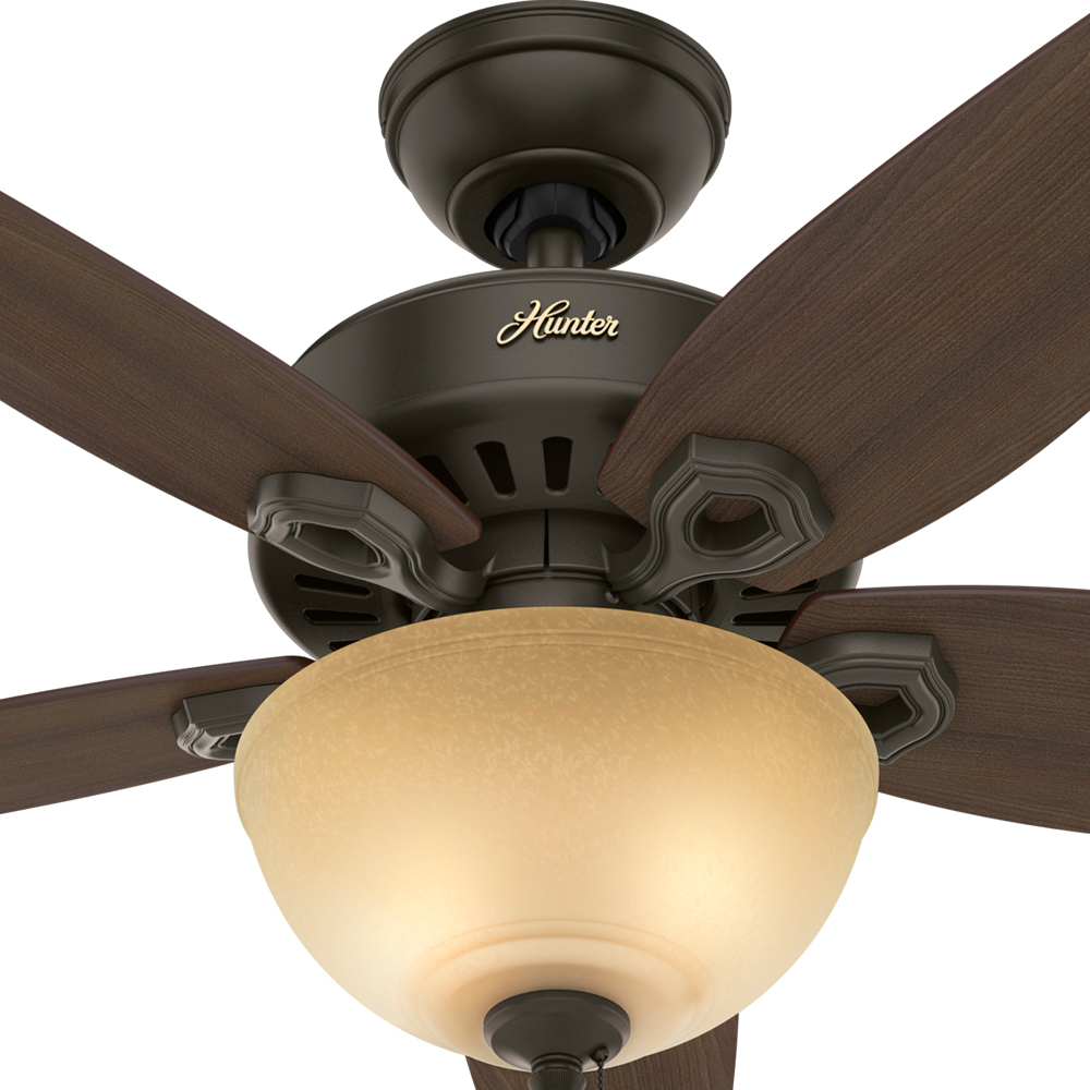 42 inch Builder New Bronze Ceiling Fan with LED Light Kit and Pull Chain