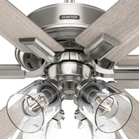 52 inch Fonthill ENERGY STAR® HunterExpress Brushed Nickel Ceiling Fan with LED Light Kit and Handheld Remote