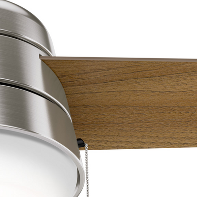 36 inch Aker Brushed Nickel Ceiling Fan with LED Light Kit and Pull Chain
