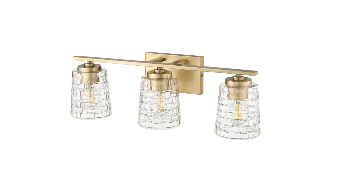 23'' Saben Vintage Brass 3 Light Bath Vanity