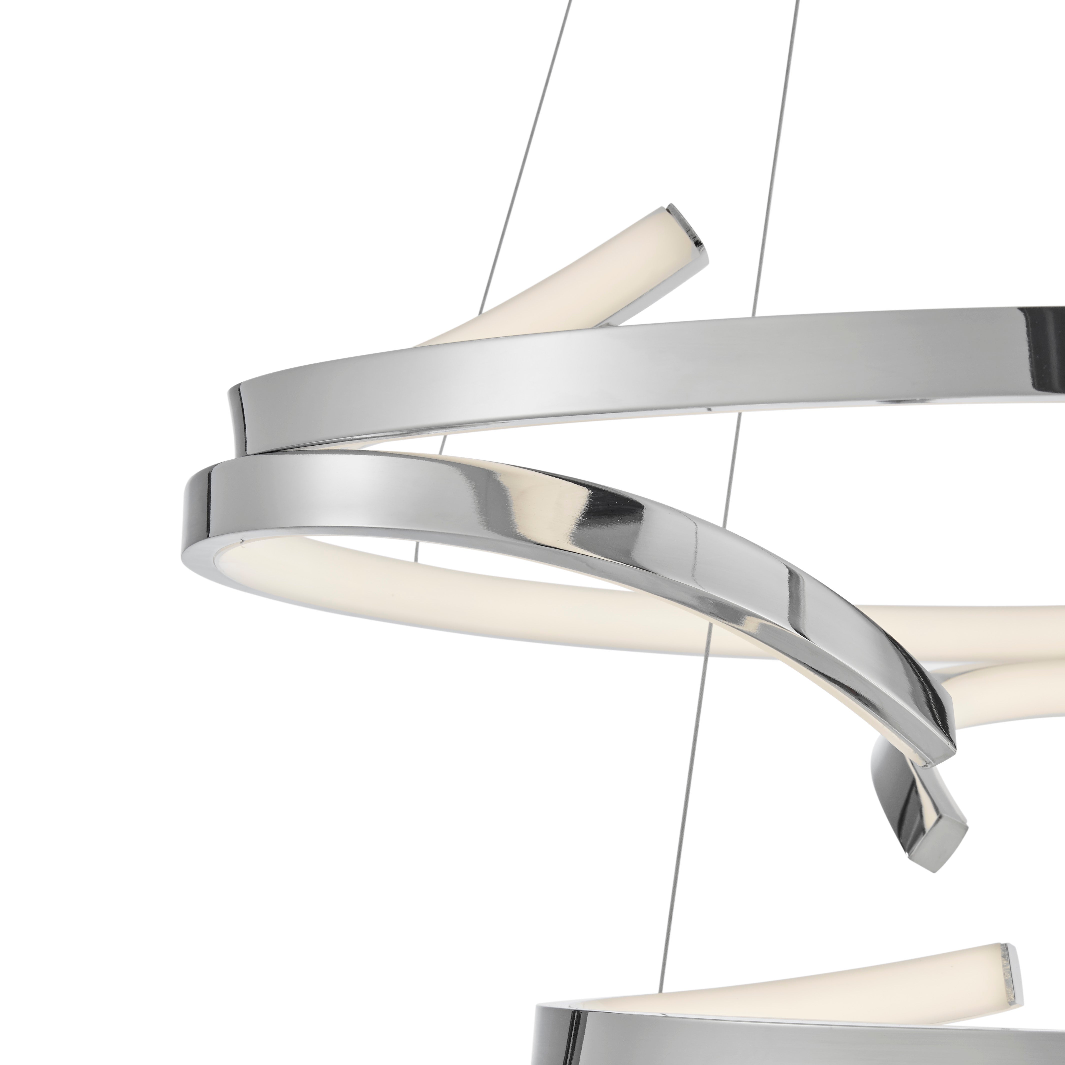 Beijing LED adjustable Round Chandelier | Chrome