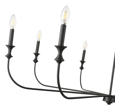 31.75'' Savanne Matte Black 8 Light Chandelier