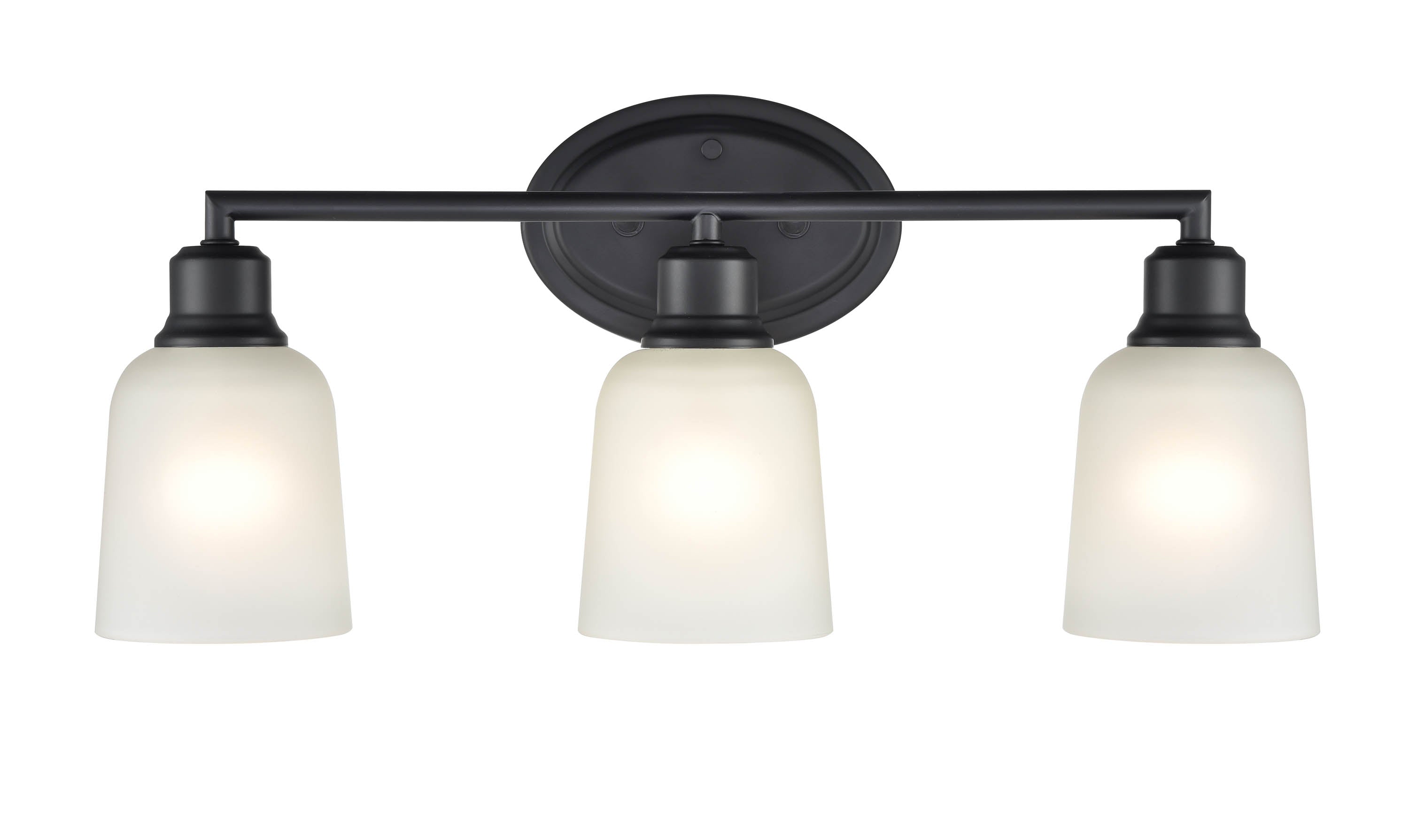 22'' Amberle Matte Black 3 Light Bath Vanity