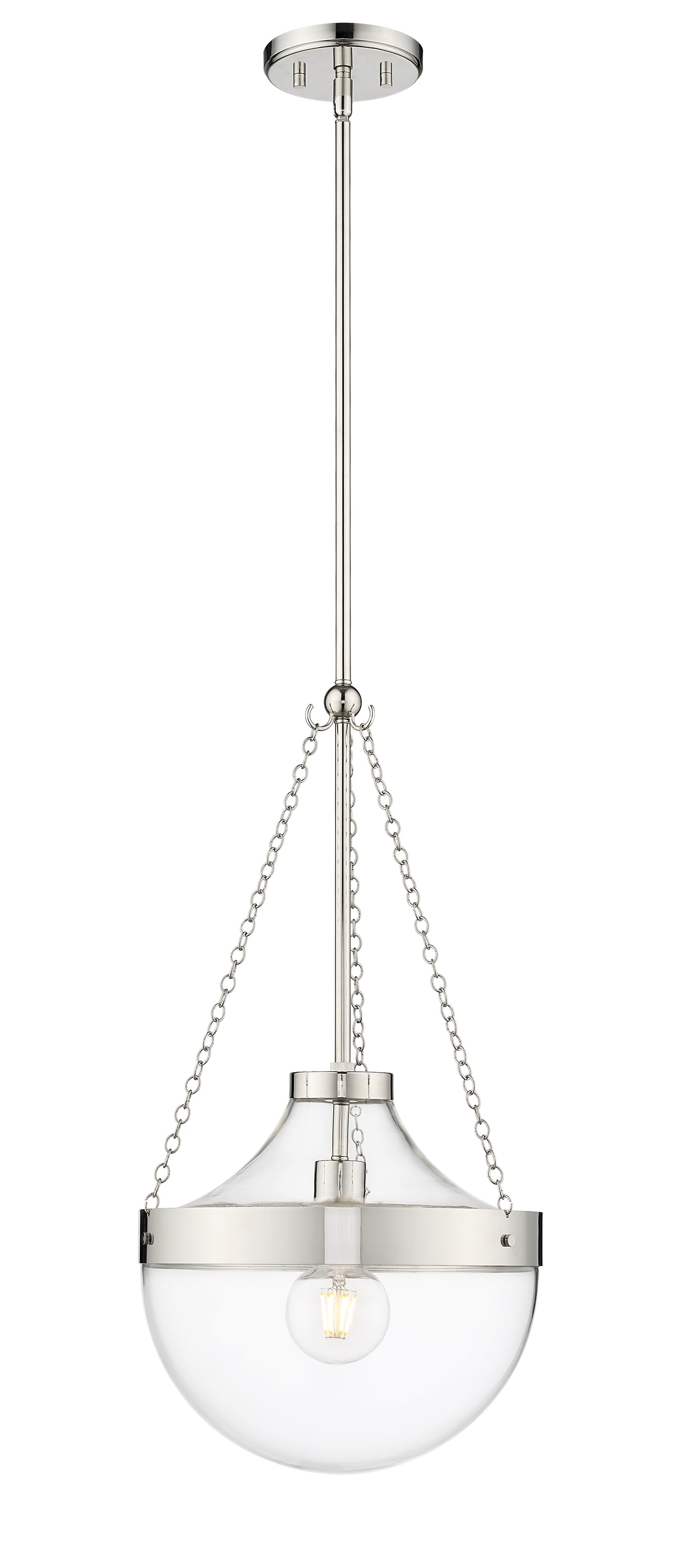 23.5'' Clarra Polished Nickel 1 Light Pendant