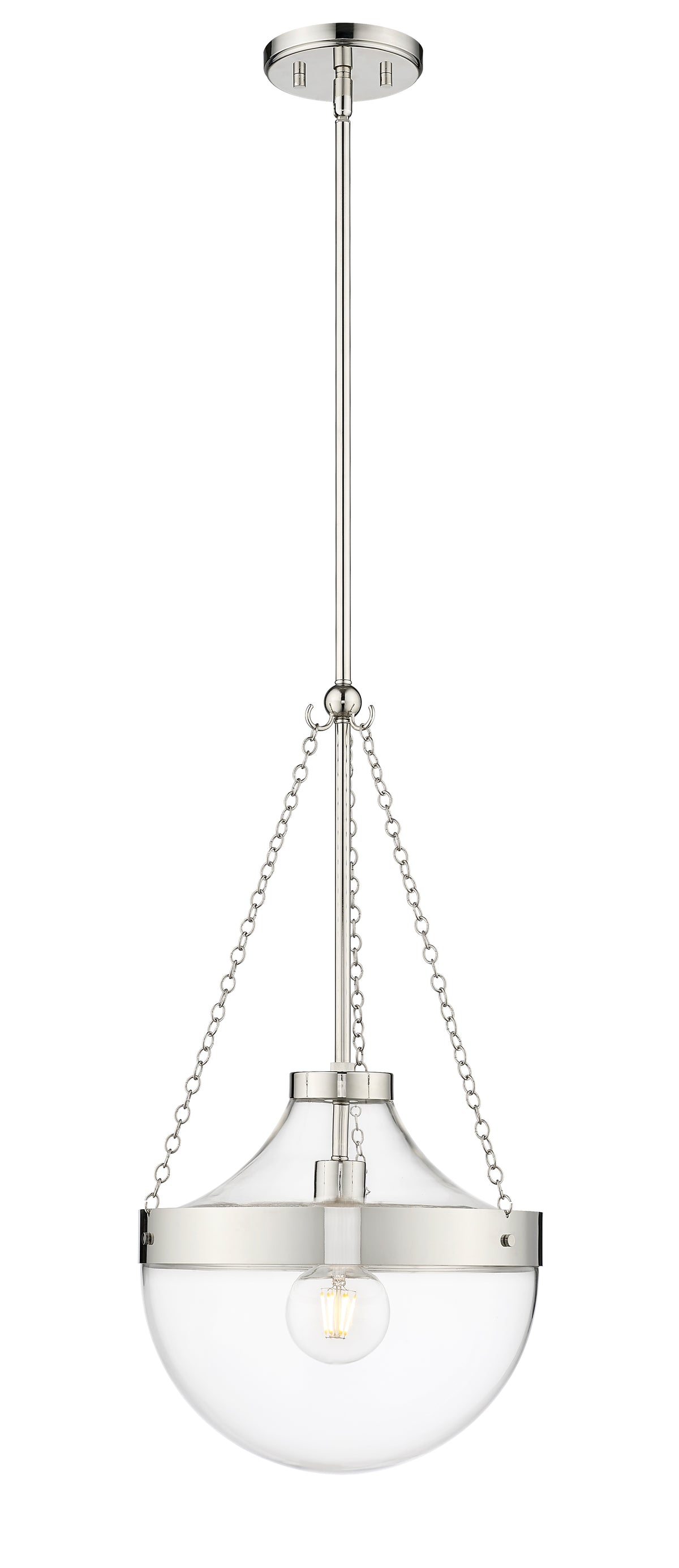 23.5'' Clarra Polished Nickel 1 Light Pendant