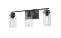 21.5'' Serena Matte Black 3 Light Bath Vanity