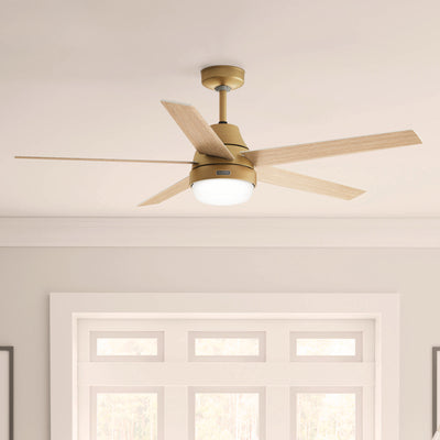 60 inch Aerodyne Wi-Fi ENERGY STAR® Luxe Gold Ceiling Fan with LED Light Kit and Handheld Remote