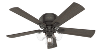 52 inch Crestfield Noble Bronze Low Profile Ceiling Fan with LED Light Kit and Pull Chain