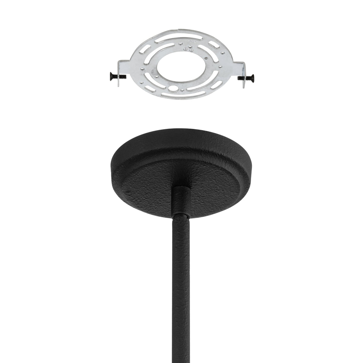 Dahlia 23-inch 6-light Plaster Black Chandelier with Opal Glass Shades