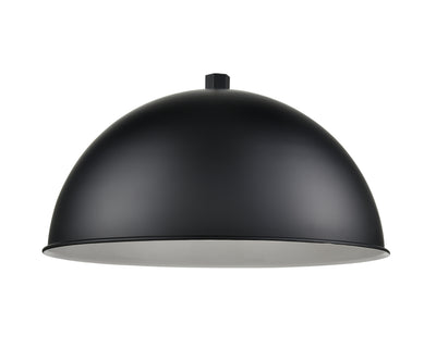 18'' Satin Black Aluminum R Series Wide Deep Bowl Warehouse Shade