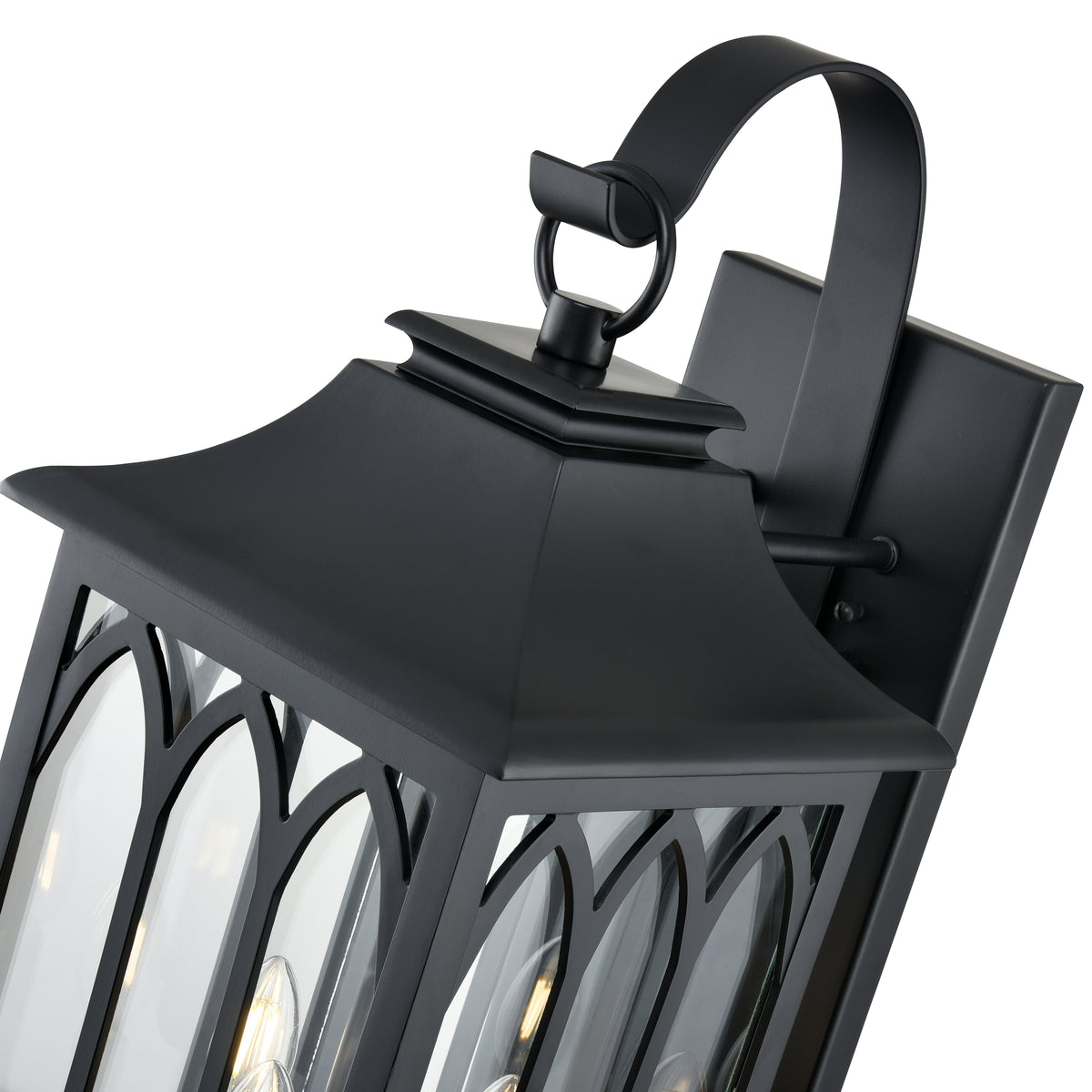 10.5'' Mallorey Powder Coated Black 3 Light Wall Sconce