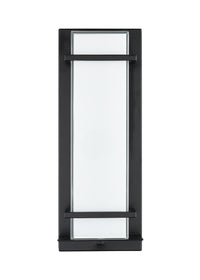 16-inch Powder Coated Black Outdoor Wall Sconce