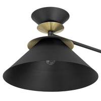 Tremolo 60-inch 2-light Textured Black and Champagne Gold Linear Chandelier