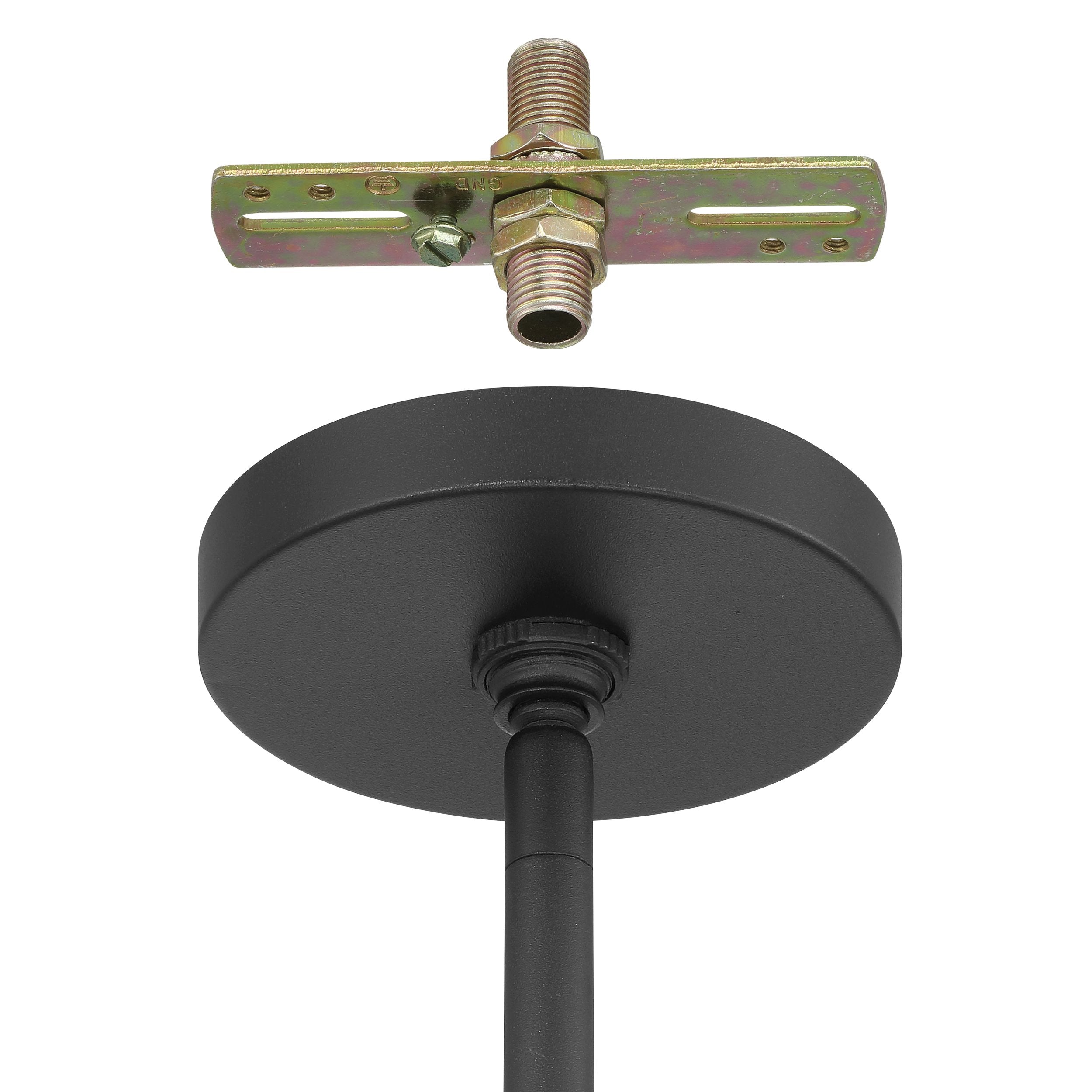 Tremolo 60-inch 2-light Textured Black and Champagne Gold Linear Chandelier