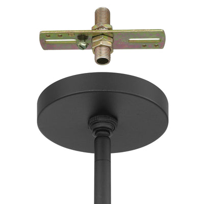 Tremolo 60-inch 2-light Textured Black and Champagne Gold Linear Chandelier