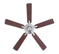 52 Inch Coltstaff AC Brushed Nickel Indoor Ceiling Fan 5-Blade Reversible