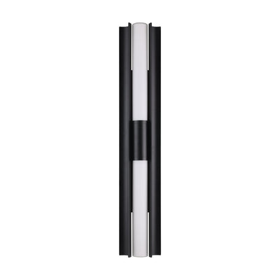 Colton 30-inch 2-light Textured Black 5CCT LED Vanity Light with Etched Opal Glass Shades